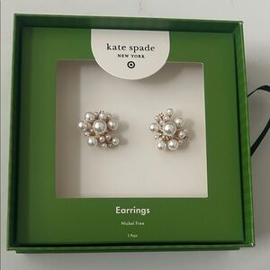 Kate Spade White Pearl Cluster Earrings